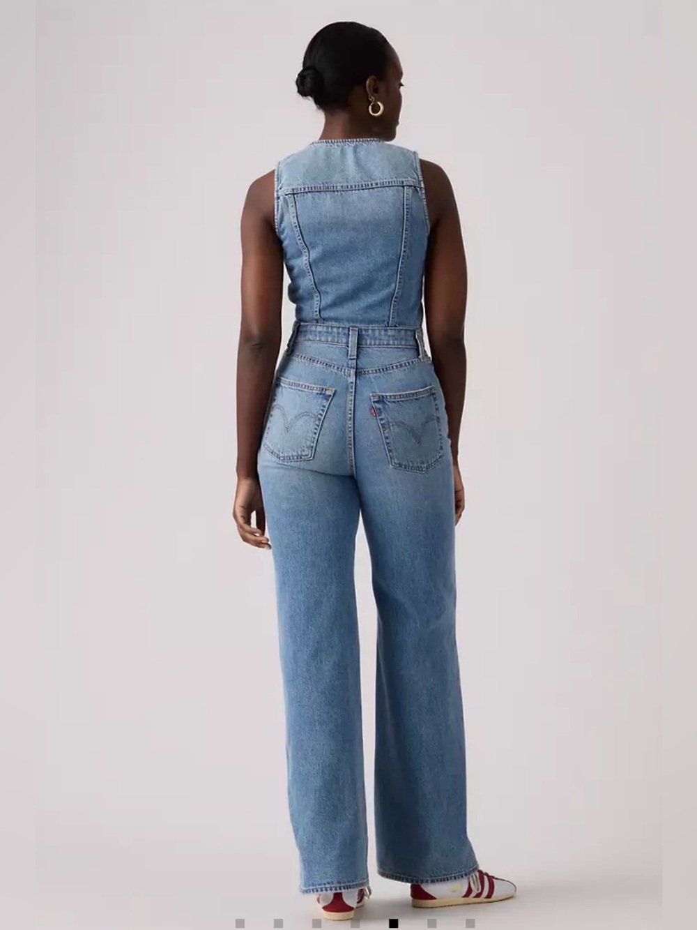 Levi's Light Blue Wide-Leg Denim Jumpsuit - Picture 2 of 12